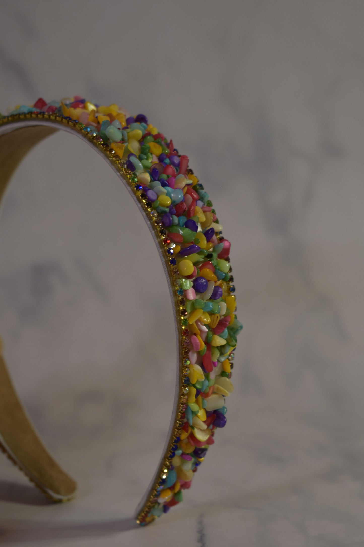 Rainbow Crystal Rock Headband