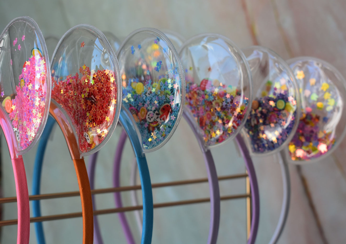 Glitter-Filled Bear Ears Headbands